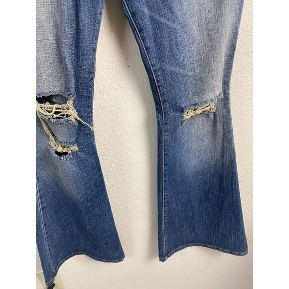 Current Elliott The Elephant Bell Bottom Jeans Women 26 Y2K 90s Western Cowbo26 - Picture 12 of 16